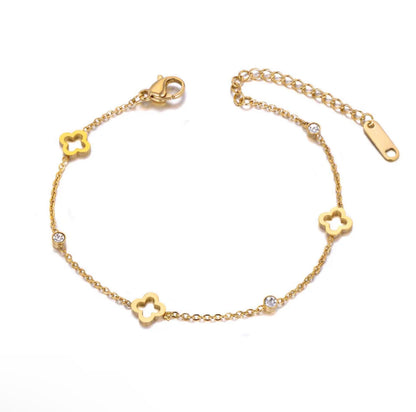 Luxe Hollow Clover Bracelet