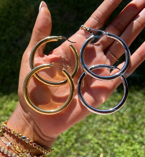 Stylish Chunky Hoops