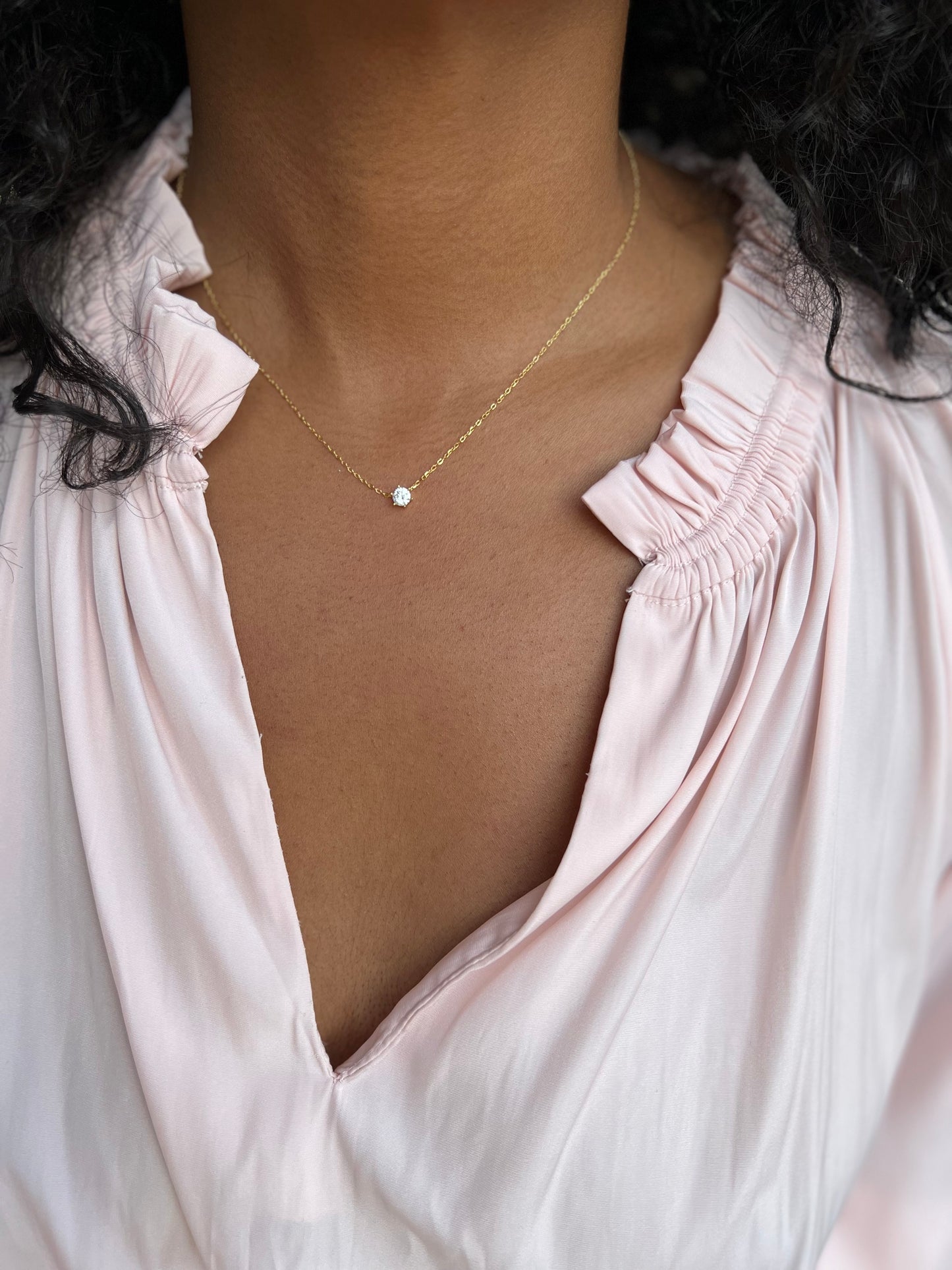 Minimalist Rhinstone Dainty Necklace