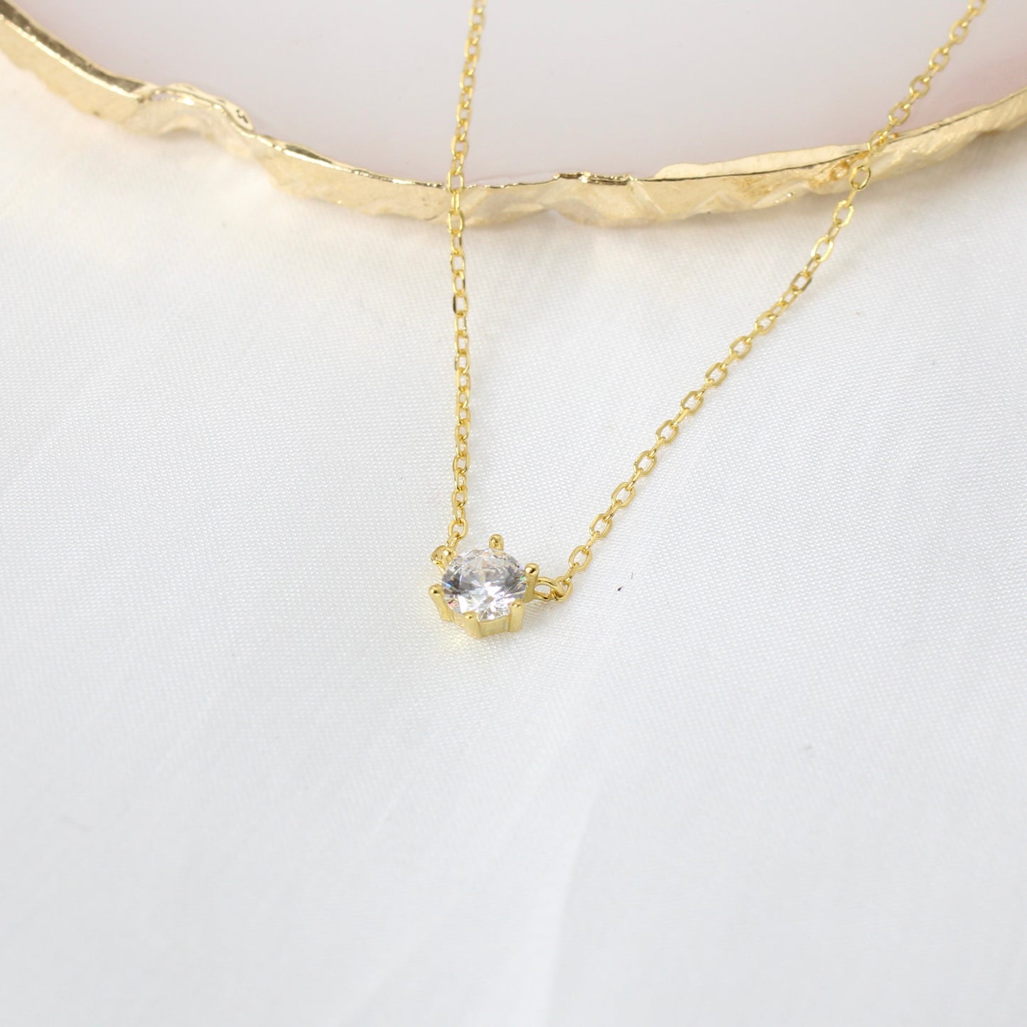 Minimalist Rhinstone Dainty Necklace