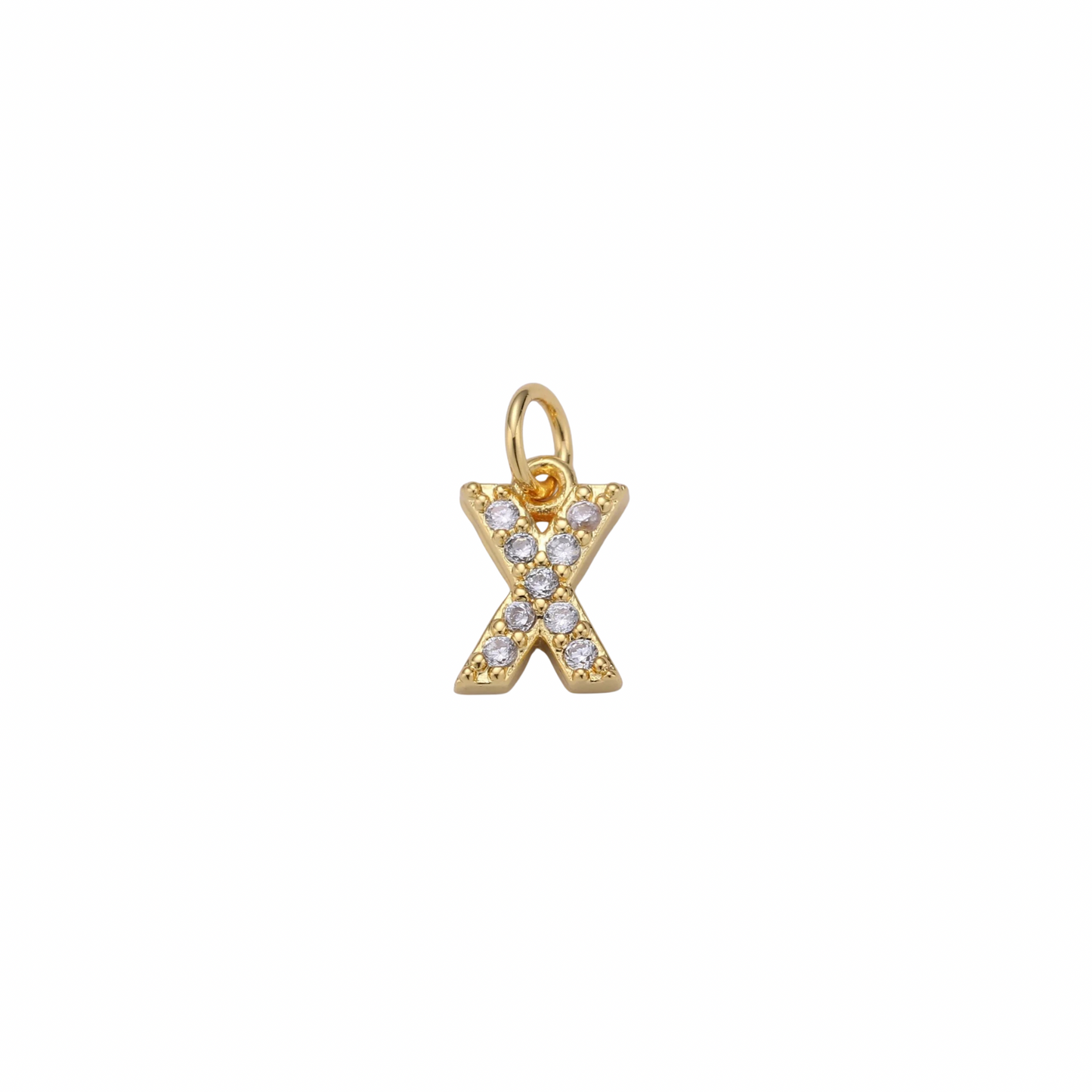 Gold Tiny CZ Initial