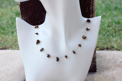 Irregular Beaded Stone Necklace