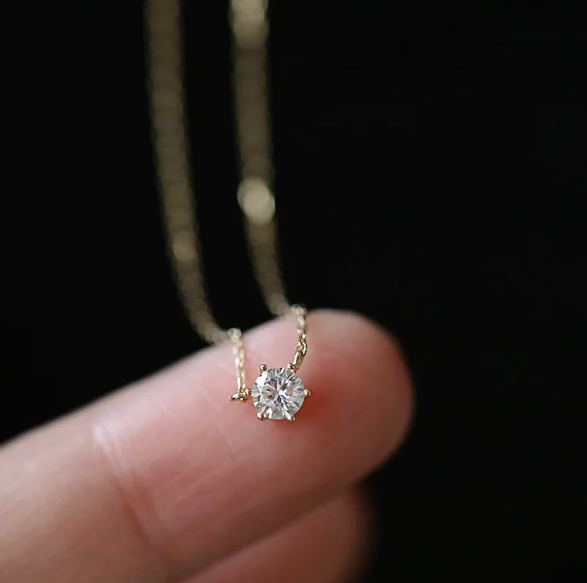 Minimalist Rhinstone Dainty Necklace