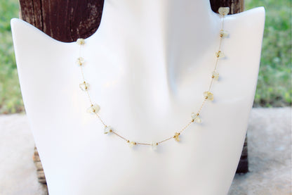 Irregular Beaded Stone Necklace