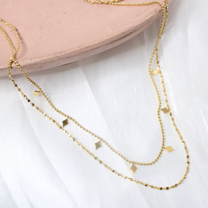 Double Layer Diamond Necklace