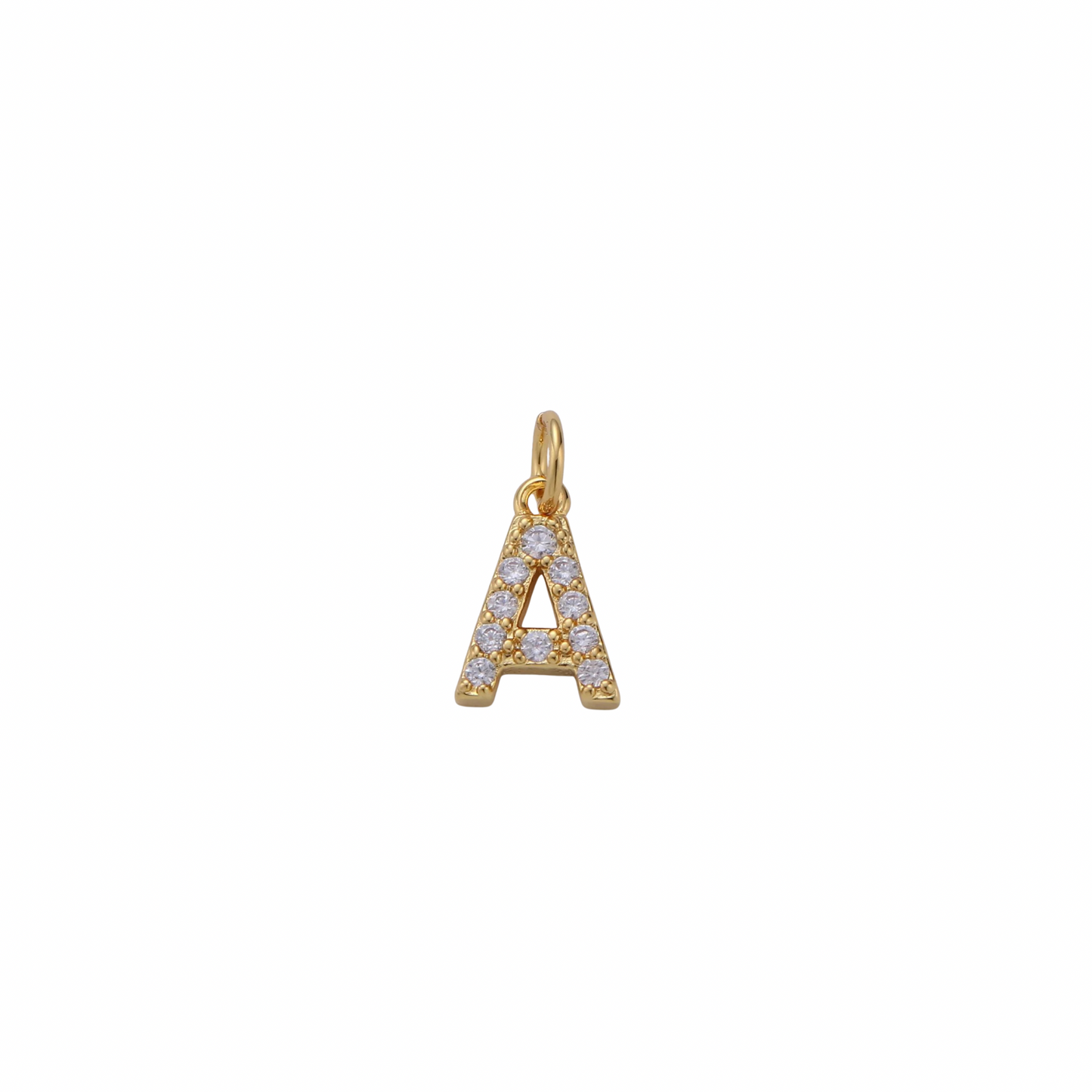 Gold Tiny CZ Initial