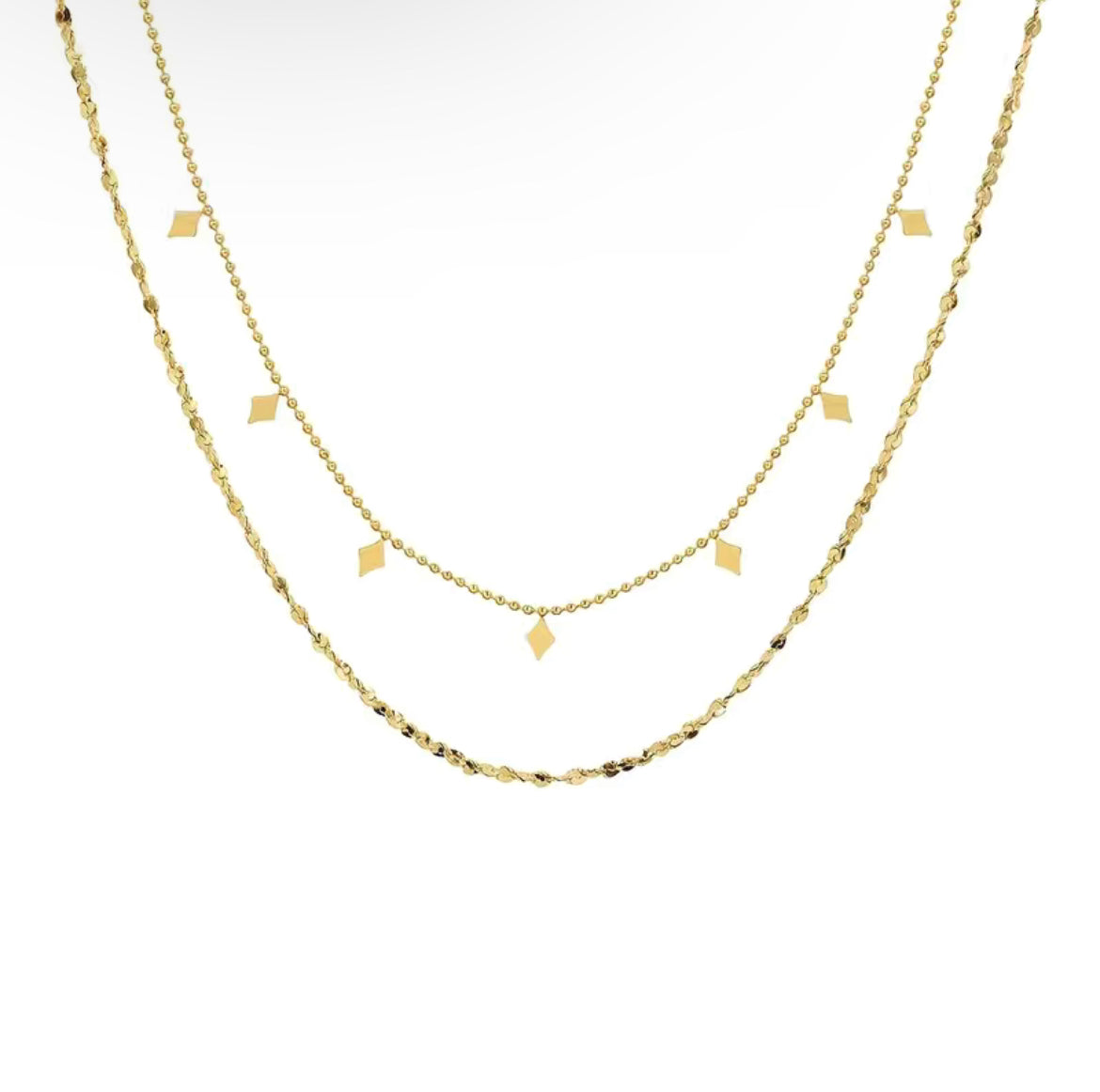 Double Layer Diamond Necklace