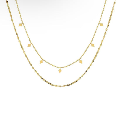 Double Layer Diamond Necklace