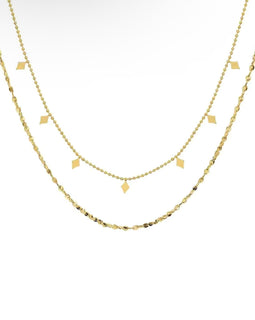 Double Layer Diamond Necklace