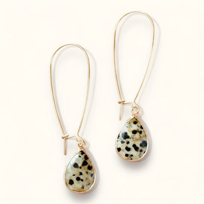 Tear Drop Stone Earrings