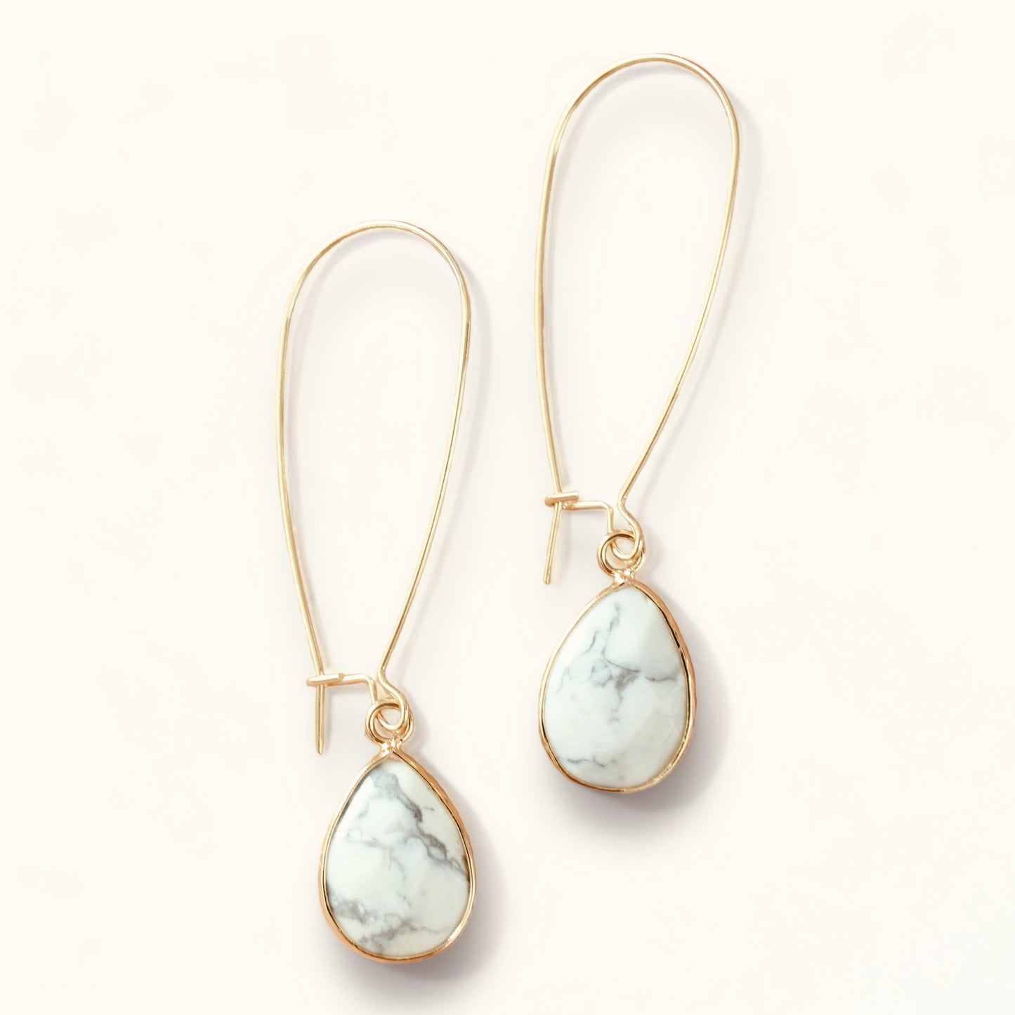 Tear Drop Stone Earrings