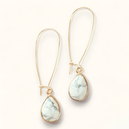 Tear Drop Stone Earrings