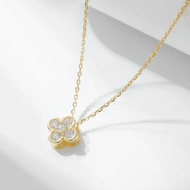 Crystal 4 Leaf Clover Necklace