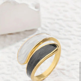 Resin Inlaid Cuff Ring