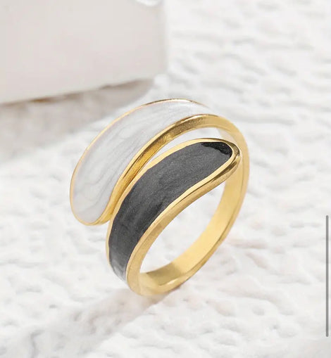 Resin Inlaid Cuff Ring