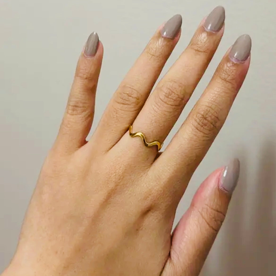 Gold Wavy Ring