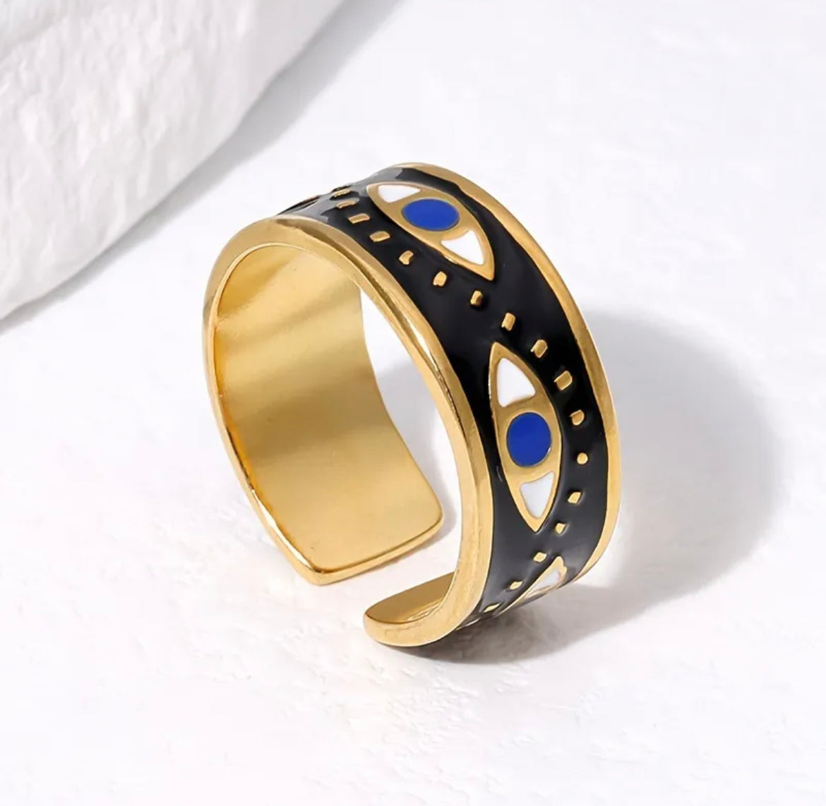 Evil Eye Cuff Ring