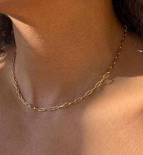 Dainty Paperclip Necklace