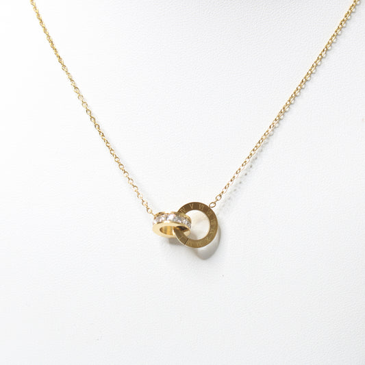 Double Circle Ring Necklace