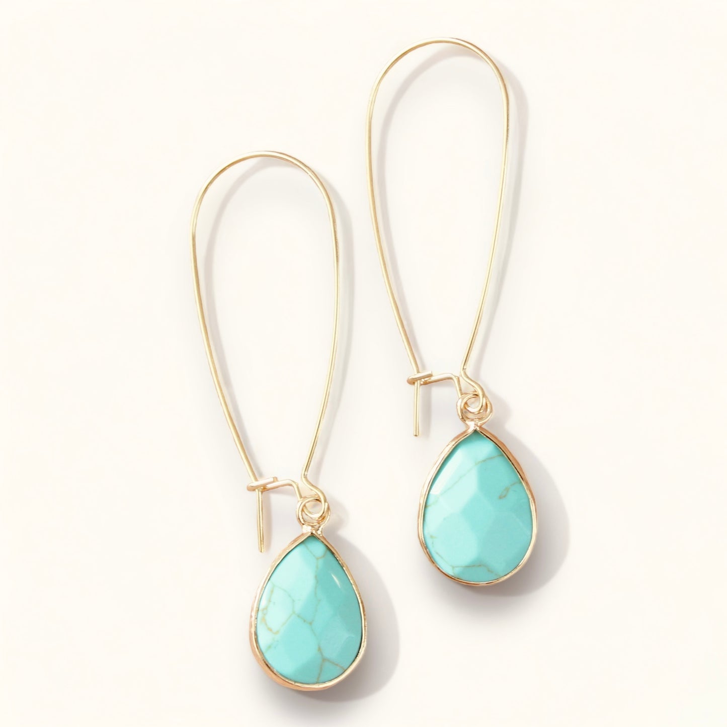 Tear Drop Stone Earrings