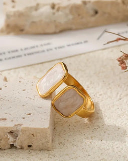 Trendy Double Square Ring