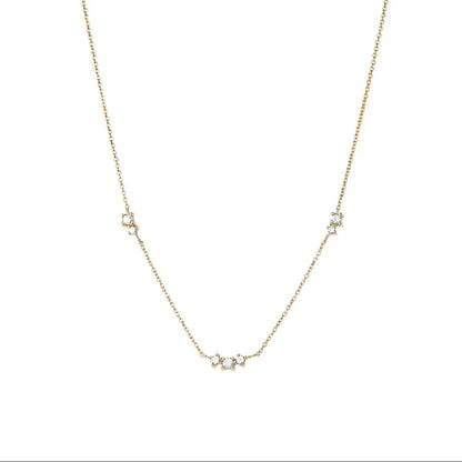 Triple Zirconian Dainty Necklace