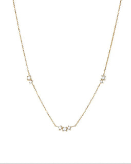 Triple Zirconian Dainty Necklace