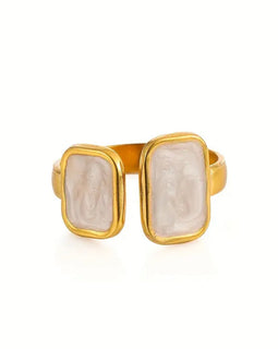 Trendy Double Square Ring