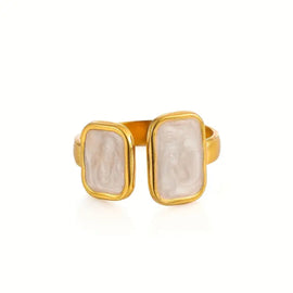 Trendy Double Square Ring