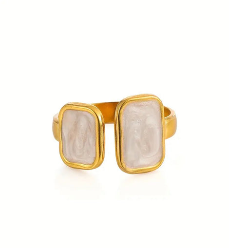 Trendy Double Square Ring