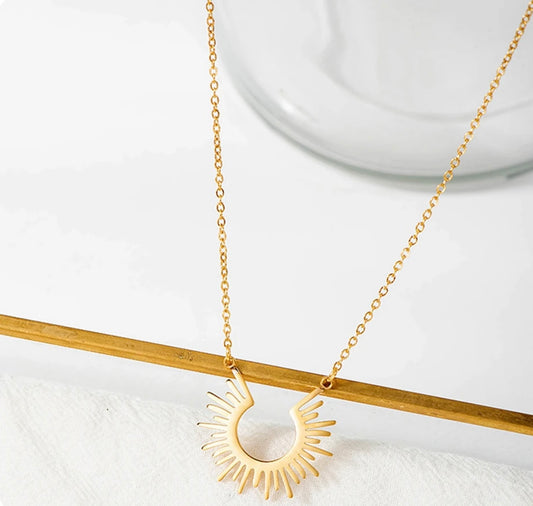 Abstract Sun Necklace