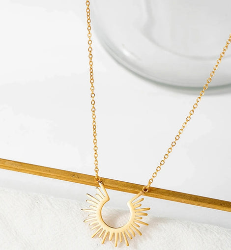 Abstract Sun Necklace