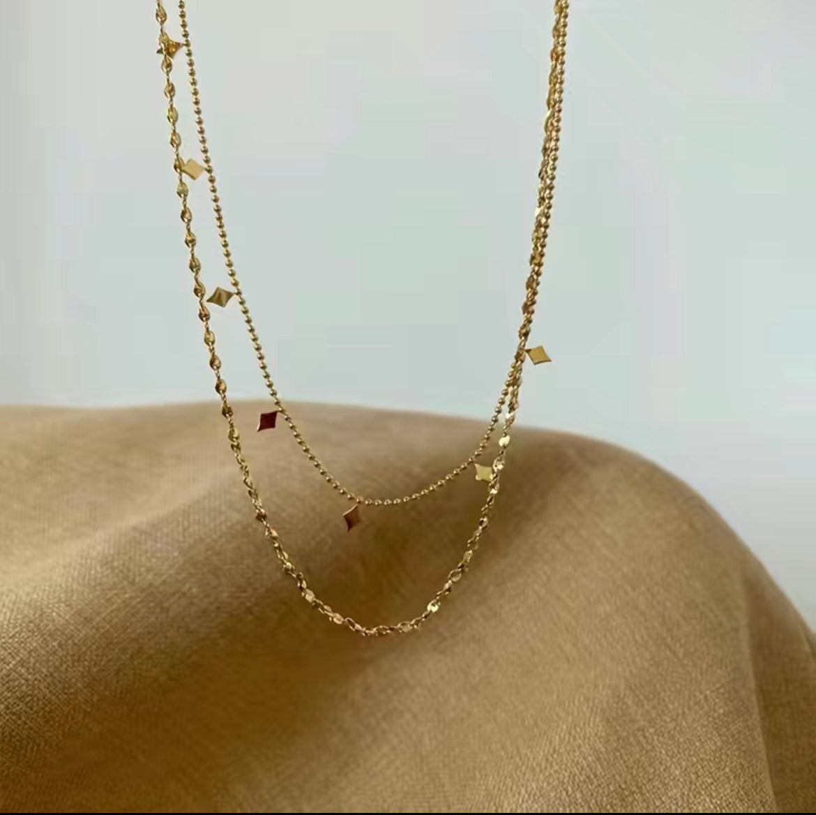 Double Layer Diamond Necklace