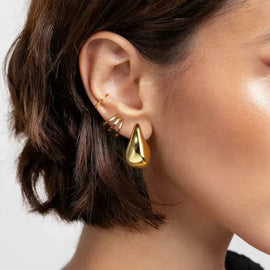 Glossy Bottega Droplet Earrings