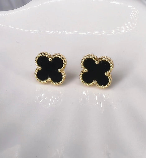 Luxe Clover Stud Earrings