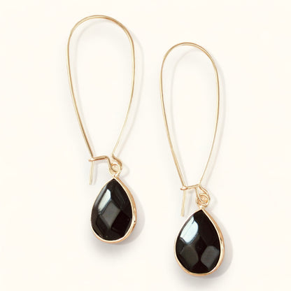 Tear Drop Stone Earrings