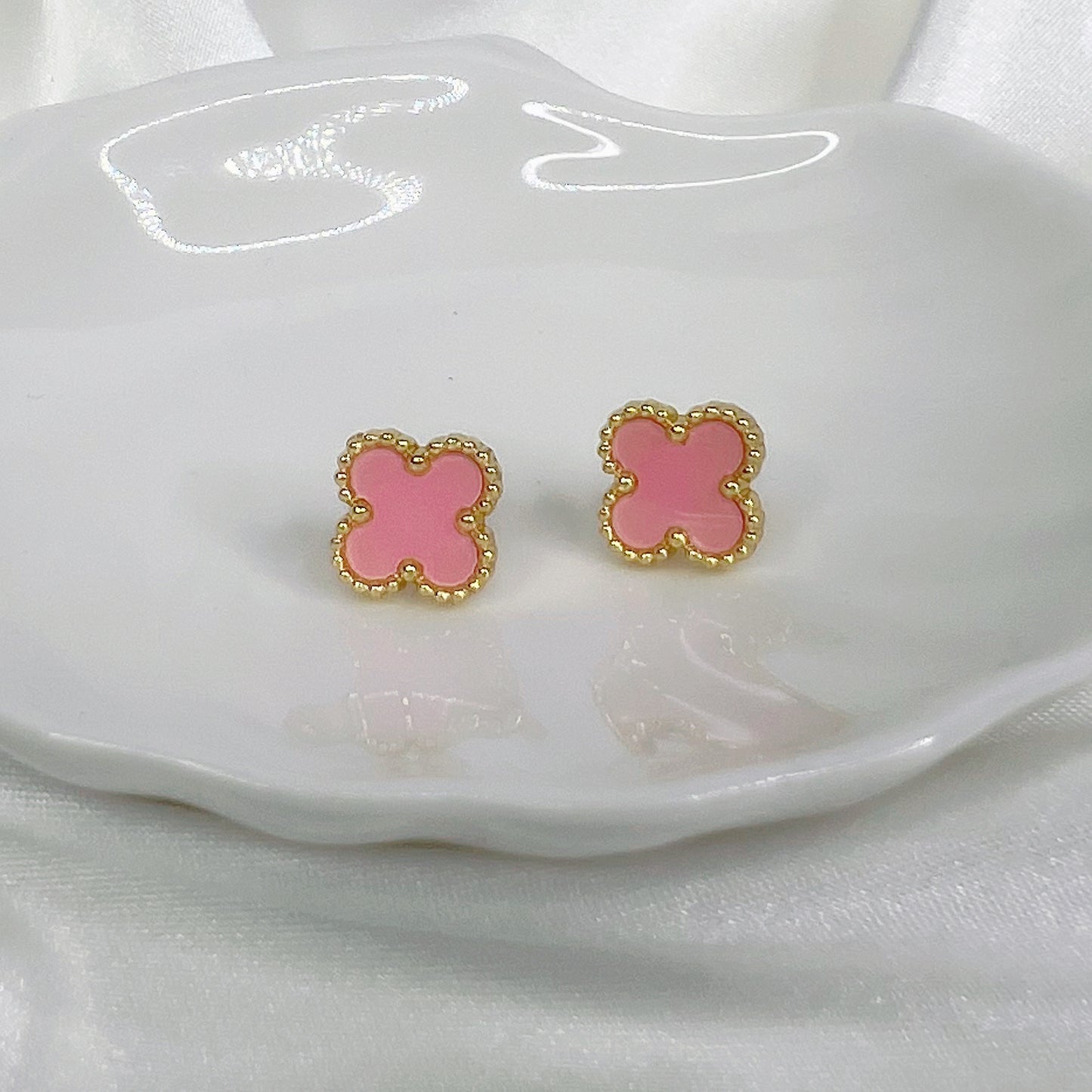 Luxe Clover Stud Earrings