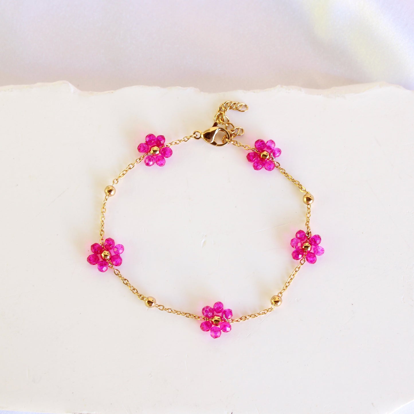 Beaded Flower Dainty Bracelet