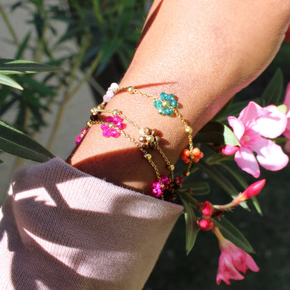 Beaded Flower Dainty Bracelet