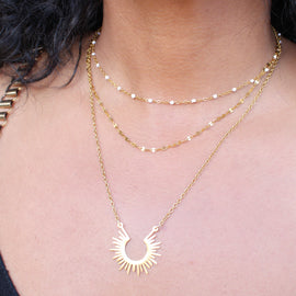 Abstract Sun Necklace