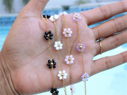 Beaded Flower Dainty Bracelet