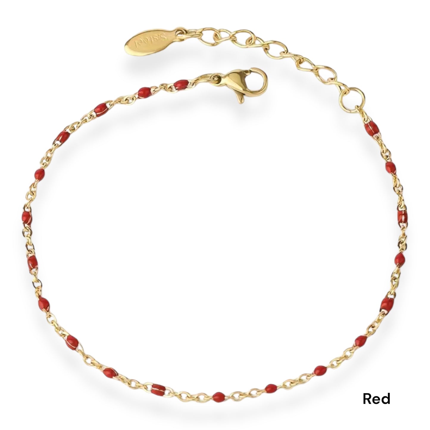 Dainty Enamel Bead Bracelet