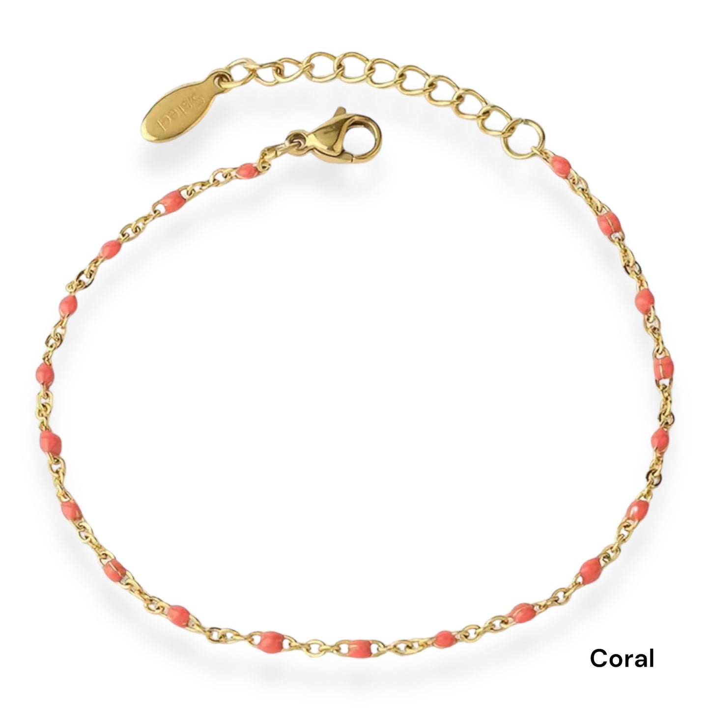 Dainty Enamel Bead Bracelet