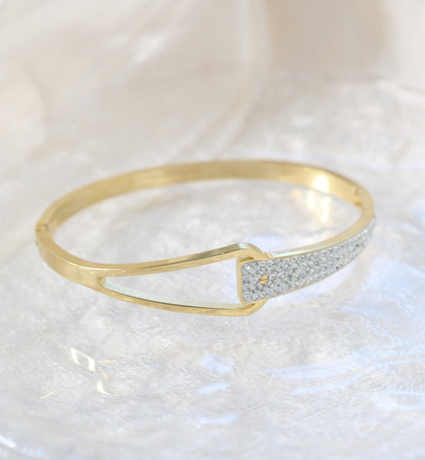 Buckle Rhinestone Bangle