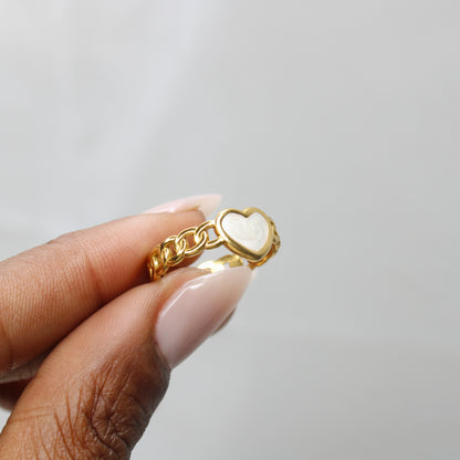 Heart Chain Ring