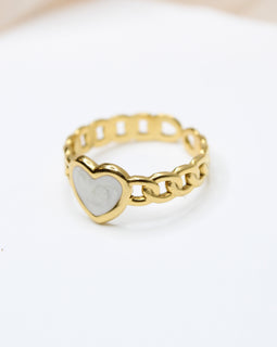 Heart Chain Ring