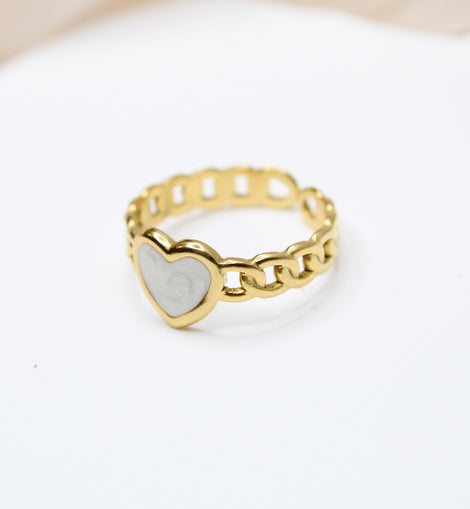 Heart Chain Ring