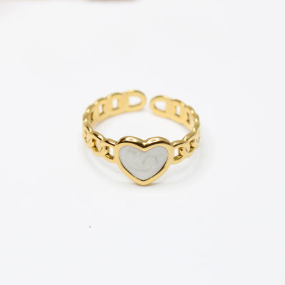 Heart Chain Ring