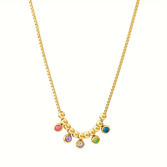 Colorful Round Bead Necklace