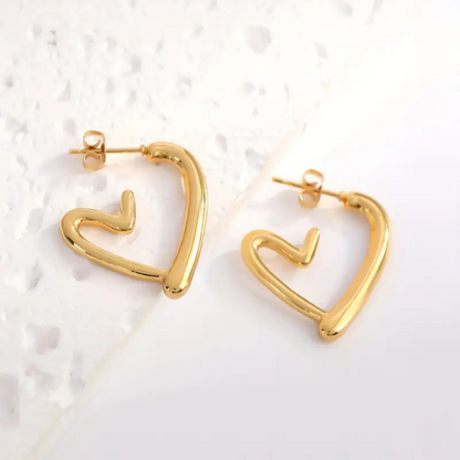 Hollow Heart Earrings